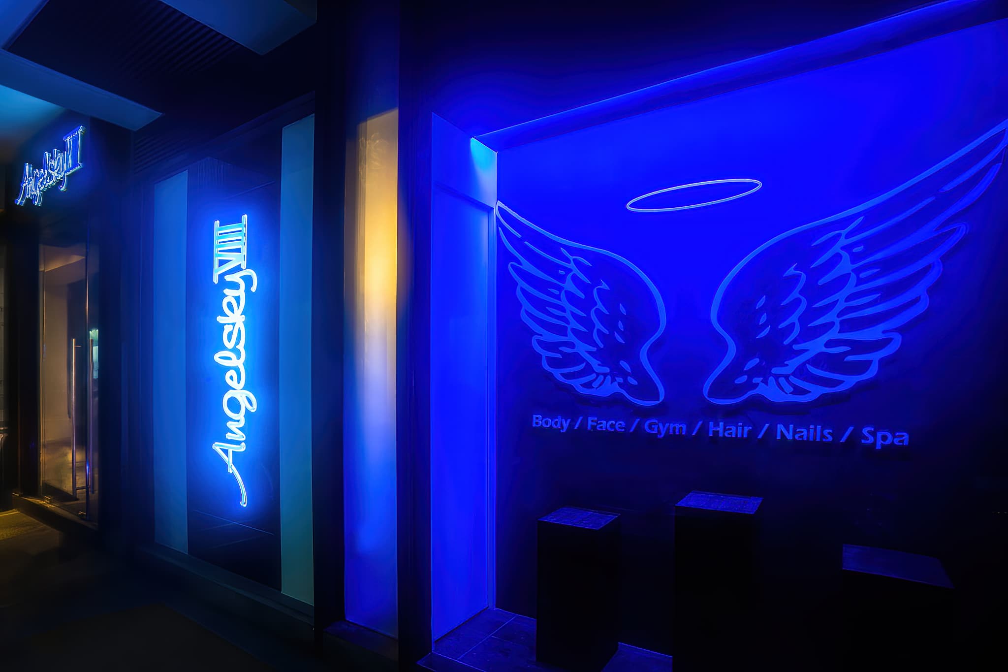 Serene beauty treatment space at AngelSky8 designed for ultimate relaxation and professional facial care